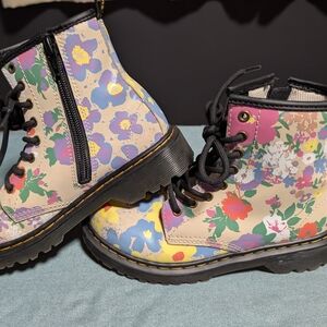 Dr. Martens Kids Floral Multi-Color Boots